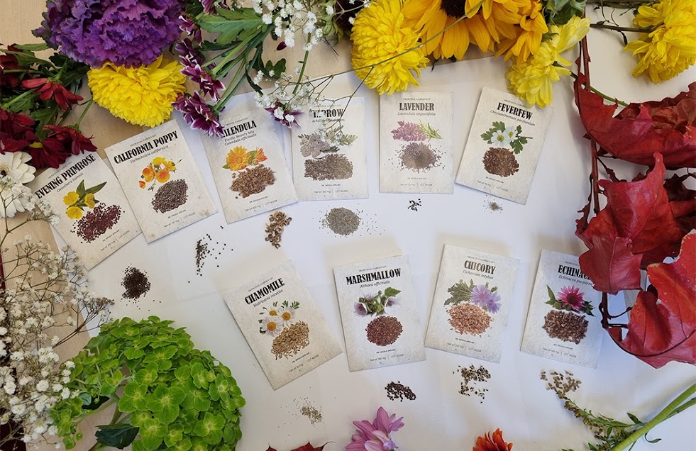 NON-GMO seeds packaged